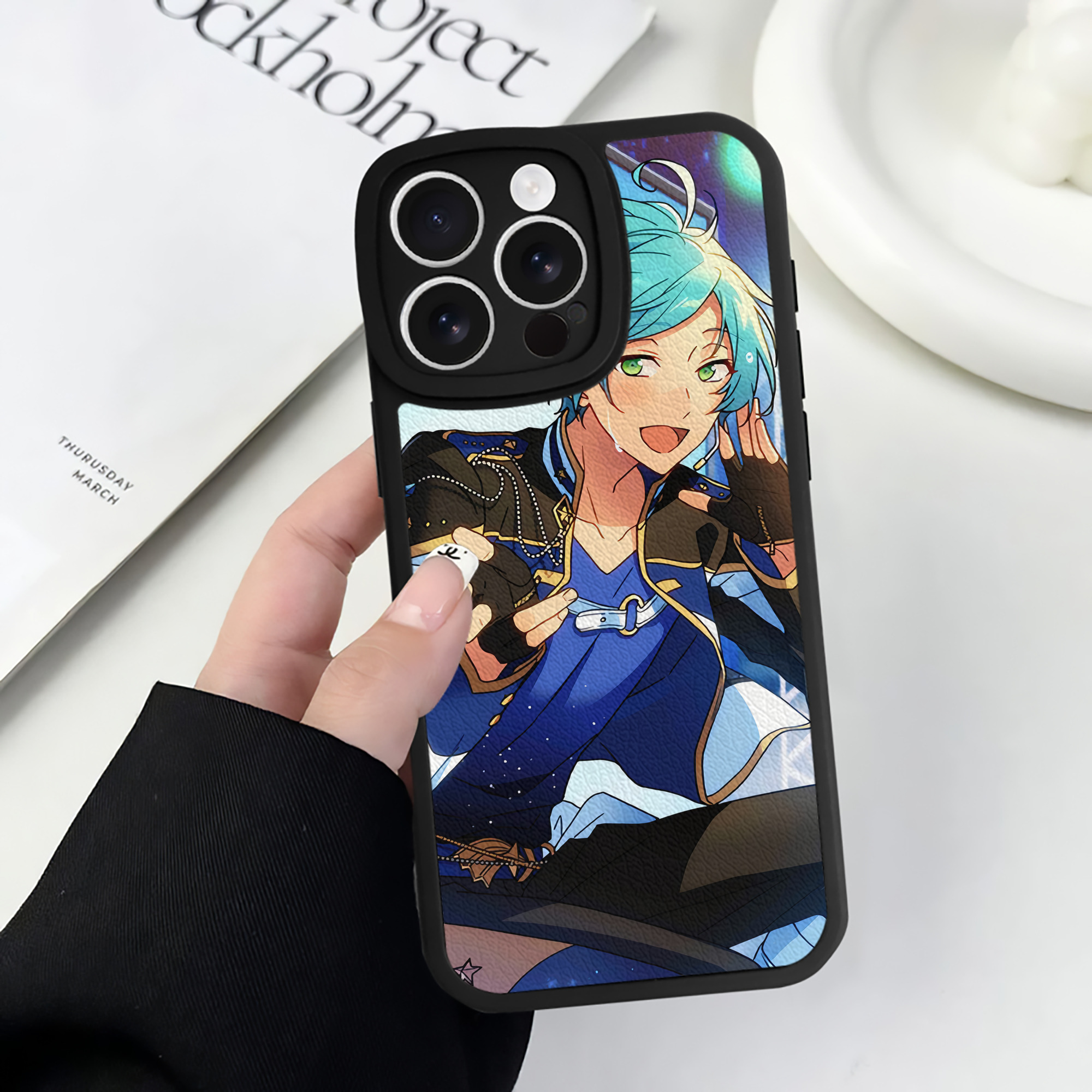 （画像用） あんさんぶるスターズ! Ensemble Stars 【iPhone 16シリーズ対応】シリコンスマホケース（レザー調） 材質：シリコン